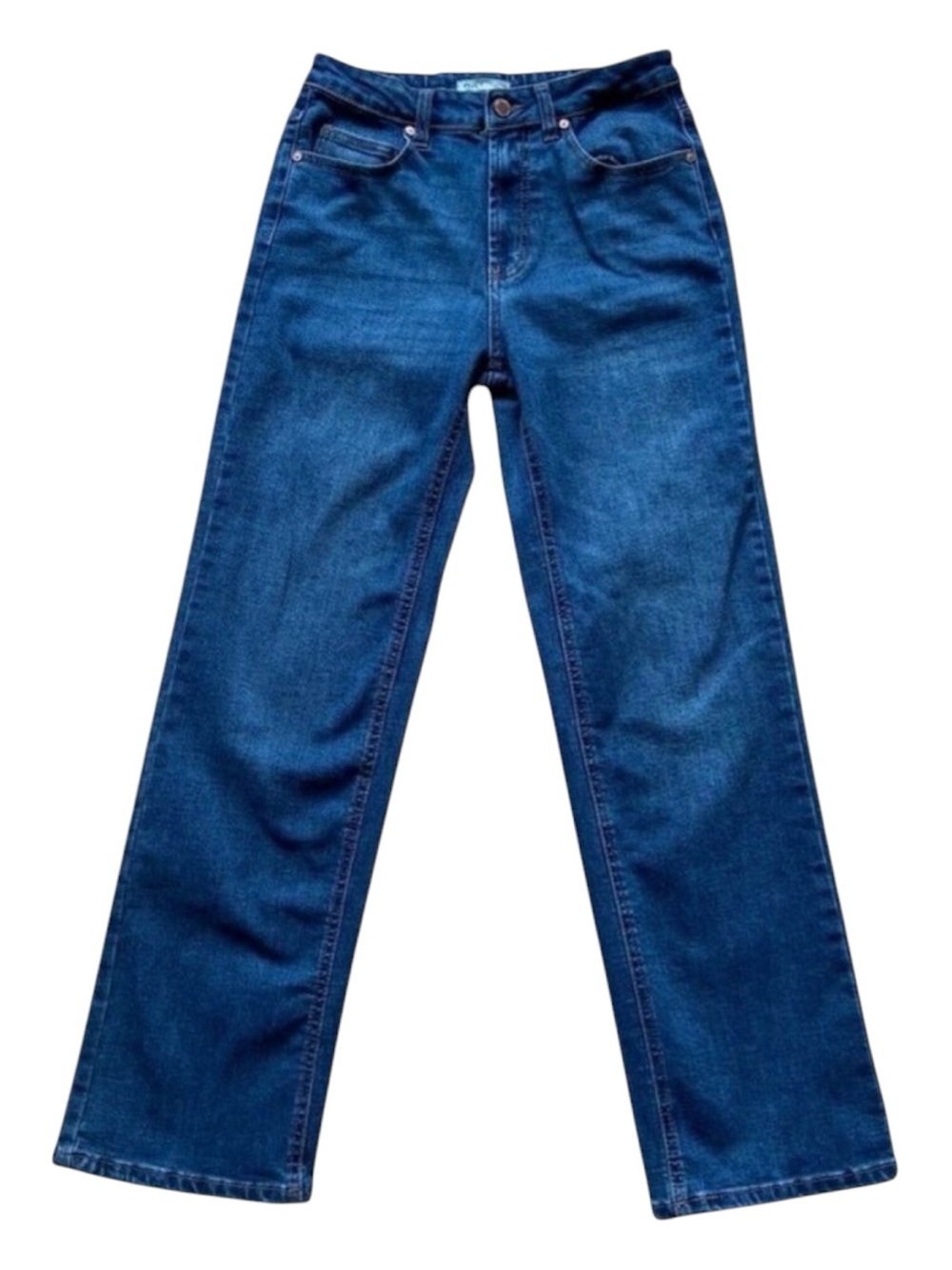 OAT Blue jeans high waisted style 90’s inspiration wide legs relaxed size 27